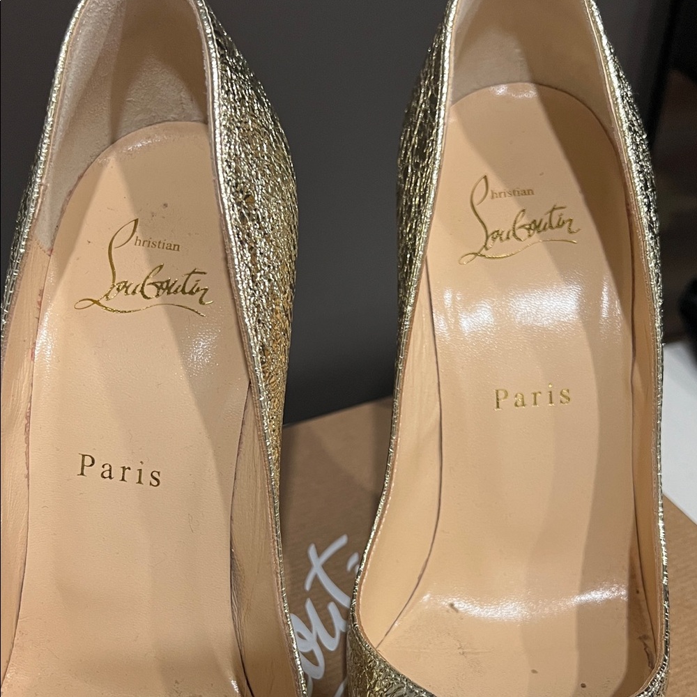 Christian Louboutin Glittering Gold Heels